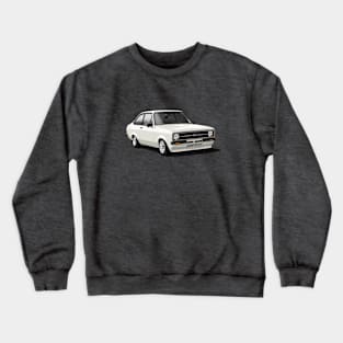 Ford Escort Mk 2 in white Crewneck Sweatshirt